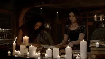 Velvet dress by Maje worn by Davina Claire (Danielle Campbell) in The Originals (S02E14)