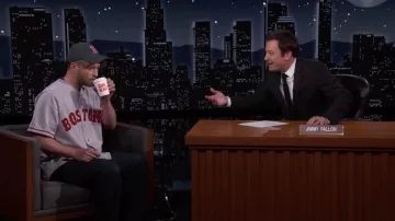 Camiseta de béisbol de Boston usada por Justin Timberlake como Matt Damon en Jimmy Kimmel Live!