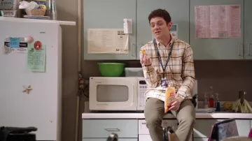 Plaid shirt worn by Jacob Hill (Chris Perfetti) as seen in Abbott Elementary TV series wardrobe (Season 1 Episode 12)