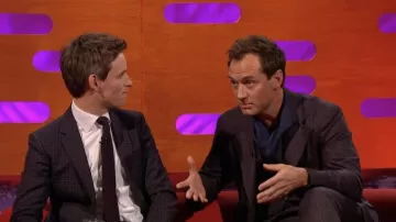 Navy Blue Scarf worn by Jude Law as seen in The Graham Norton Show