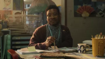 Plaid Shirt worn by Mr. Ajayi (Fisayo Akinade) as seen in Heartstopper TV series outfits (Season 1)