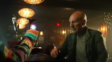 Zip Jacket worn by Jean-Luc Picard (Patrick Stewart) as seen in Star Trek: Picard TV series outfits (Season 2 Episode 7)