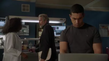 AllSaints T-shirt worn by Nick Torres (Wilmer Valderrama) as seen in NCIS TV series wardrobe (Season 19 Episode 18)