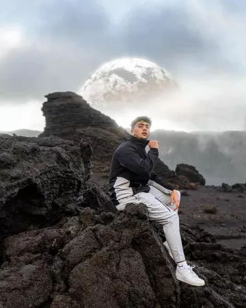 La veste North Face portée par Inoxtag sur son compte Instagram @inoxtag