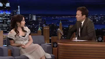 Embroidered Dress worn by Cristin Milioti as seen in The Tonight Show Starring Jimmy Fallon