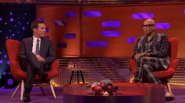 Plaid Suit Ensemble worn by RuPaul as seen in The Graham Norton Show