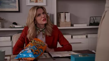 Printed Scarf worn by Mallory Hanson (Brooklyn Decker) as seen in Grace and Frankie TV series (S07E02)