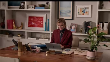 Red Blazer Jacket worn by Mallory Hanson (Brooklyn Decker) as seen in Grace and Frankie TV series wardrobe (Season 7 Episode 9)