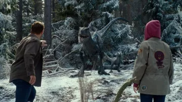 Olive Green Military Jacket worn by Maisie Lockwood (Isabella Sermon) as seen in Jurassic World Dominion