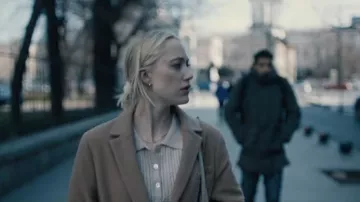 Polo shirt worn by Julia (Maika Monroe) as seen in Watcher movie