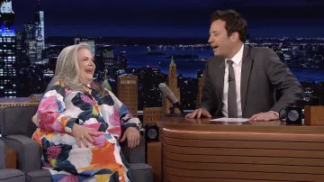 Floral Dress worn by Paula Pell as seen in The Tonight Show Starring Jimmy Fallon on May 2, 2022