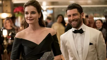 Black Dress worn by Kathryn Royce (Betsy Brandt) as seen in The Valet movie outfits
