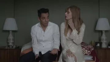 Sequined Dress worn by Olivia (Samara Weaving) as seen in The Valet movie