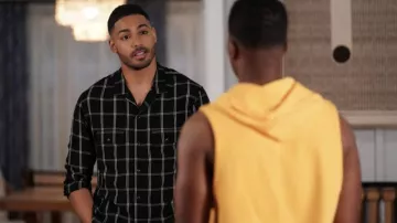 Black Plaid Shirt worn by Jordan Baker (Michael Evans Behling) as seen in All American (S04E17)