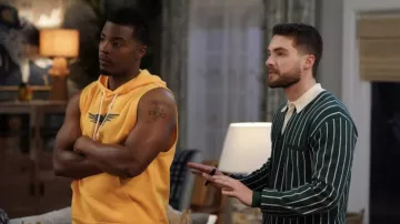 Yellow Sleeveless Hoodie worn by Spencer James (Daniel Ezra) as seen in All American TV show wardrobe (S04E17)