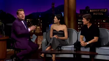 Montre avec cadran blanc portée par Tom Cruise comme on le voit dans The Late Late Show with James Corden