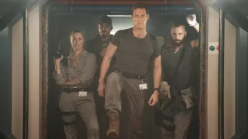 Brown Boots worn by Alexander (Luke Bracey) as seen in Interceptor movie outfits