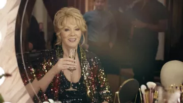 Multicolor Sequined Jacket worn by Deborah Vance (Jean Smart) as seen in Hacks TV show wardrobe (Season 1 Episode 1)