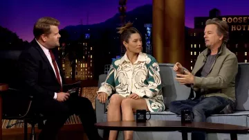 Olive Green Zip Jacket worn by David Spade as seen in The Late Late Show with James Corden