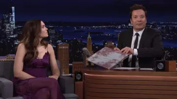 Purple Dress worn by Mandy Moore in The Tonight Show Starring Jimmy Fallon