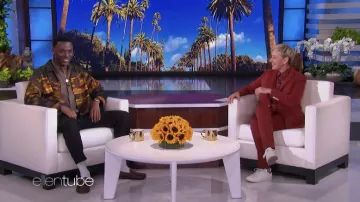Chemise imprimée portée par Jerrod Carmichael vue dans The Ellen DeGeneres Show