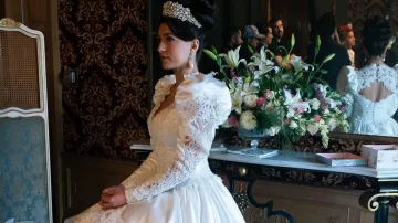 Wedding Dress worn by Enedina Arellano Felix (Mayra Hermosillo) in Narcos: Mexico TV show wardrobe (Season 3 Episode 2)
