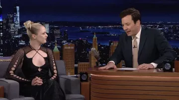 Mesh Black Dress worn by Maisie Williams as seen in The Tonight Show Starring Jimmy Fallon