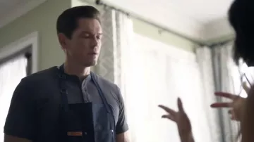 Grey Henley Tee worn by Harry (Steve Howey) as seen in True Lies TV show wardrobe (Season 1)