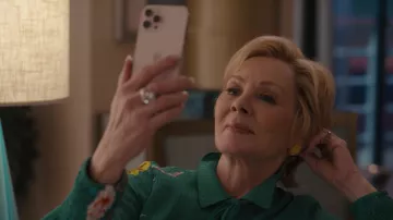 Green Floral Print Shirt worn by Deborah Vance (Jean Smart) as seen in Hacks (S02E04)