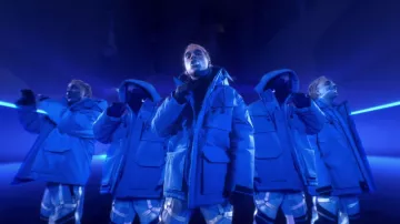 Laylow's down jacket in Vladimir Nightmare's BRRR clip feat. Laylow, Rim'K & Asdek