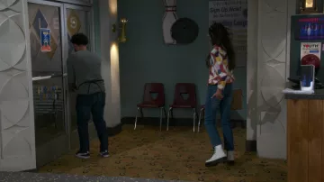 Puma sneakers in suede blue worn by Lew (Tahj Mowry) as seen in How We Roll TV series wardrobe (Season 1 Episode 10)