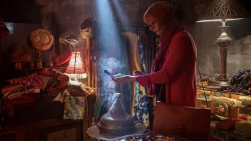 Leather Shoulder Bag worn by Alithea Binnie (Tilda Swinton) as seen in Three Thousand Years of Longing