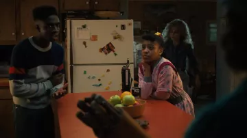 Color Block Sweater worn by Lucas Sinclair (Caleb McLaughlin) as seen in Stranger Things TV series wardrobe (Season 4 Episode 7)