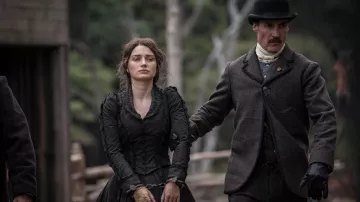 Wool jacket worn by George Shepard (Callan Mulvey) as seen in The Luminaries TV series outfits (Season 1)