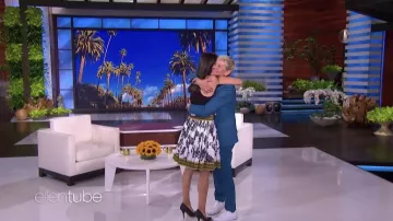 Printed Skirt worn by Mila Kunis as seen in The Ellen DeGeneres Show