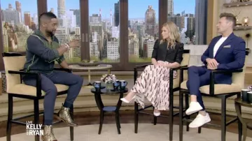 Snake Skin Boots portées par Blair Underwood comme on le voit dans LIVE avec Kelly et Ryan