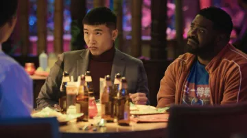 Orange track jacket worn by Howard (Ron Funches) as seen in Loot TV show outfits (Season 1 Episode 5)