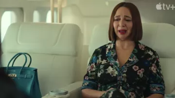 Hermes Birkin Green Blue handbag of Molly (Maya Rudolph) as seen in Loot TV series outfits (Season 1)