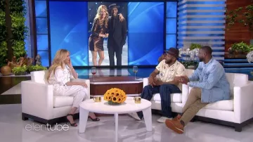 White Jumpsuit worn by Cat Deeley as seen in The Ellen DeGeneres Show