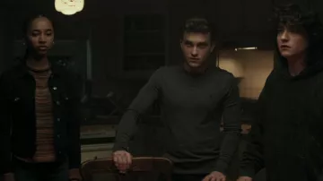 AllSaints long sleeve t-shirt worn by Jonathan Kent (Jordan Elsass) as seen in Superman & Lois TV series wardrobe (Season 2 Episode 13)