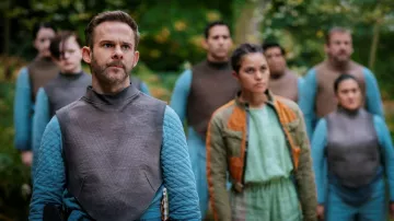 Blue costume cosplay worn by Paul Sarno (Dominic Monaghan) as seen in Moonhaven TV series (Season 1)