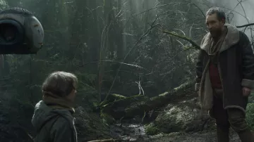 Shearling Coat worn by Jonas (Eddie Marsan) as seen in Vesper movie