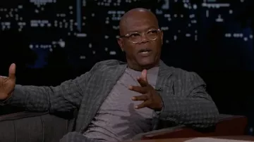 Eyeglasses worn by Samuel L. Jackson as seen in Jimmy Kimmel Live! on June 13, 2022