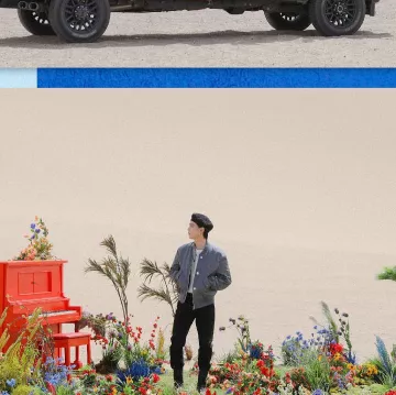 The gray jacket worn by Suga in a photo taken from bts' "Yet to come" clip on Instagram