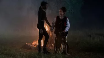 Black Boots worn by Calliope Burns (Imani Lewis) as seen in First Kill TV show wardrobe (Season 1 Episode 5)