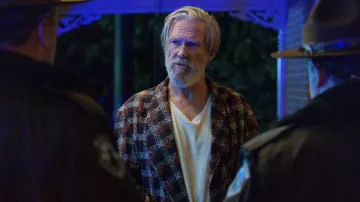 Printed Dressing Gown worn by Dan Chase (Jeff Bridges) as seen in The Old Man TV series wardrobe (Season 1 Episode 1)