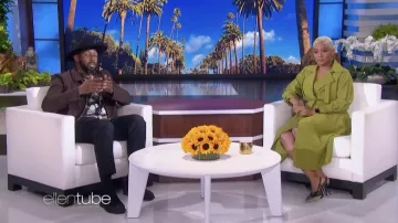 Green Long Coat worn by Tiffany Haddish as seen in The Ellen DeGeneres Show