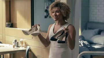 White dress worn by Maya (Ariana DeBose) as seen in Westworld TV series outfits (Season 4 Episode 1)