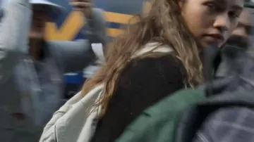 White Backpack worn by Michelle Jones (Zendaya) as seen in Spider-Man: No Way Home wardrobe