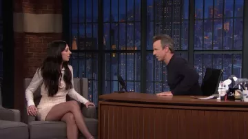 Ribbed Dress worn by Cazzie David as seen in Late Night with Seth Meyers